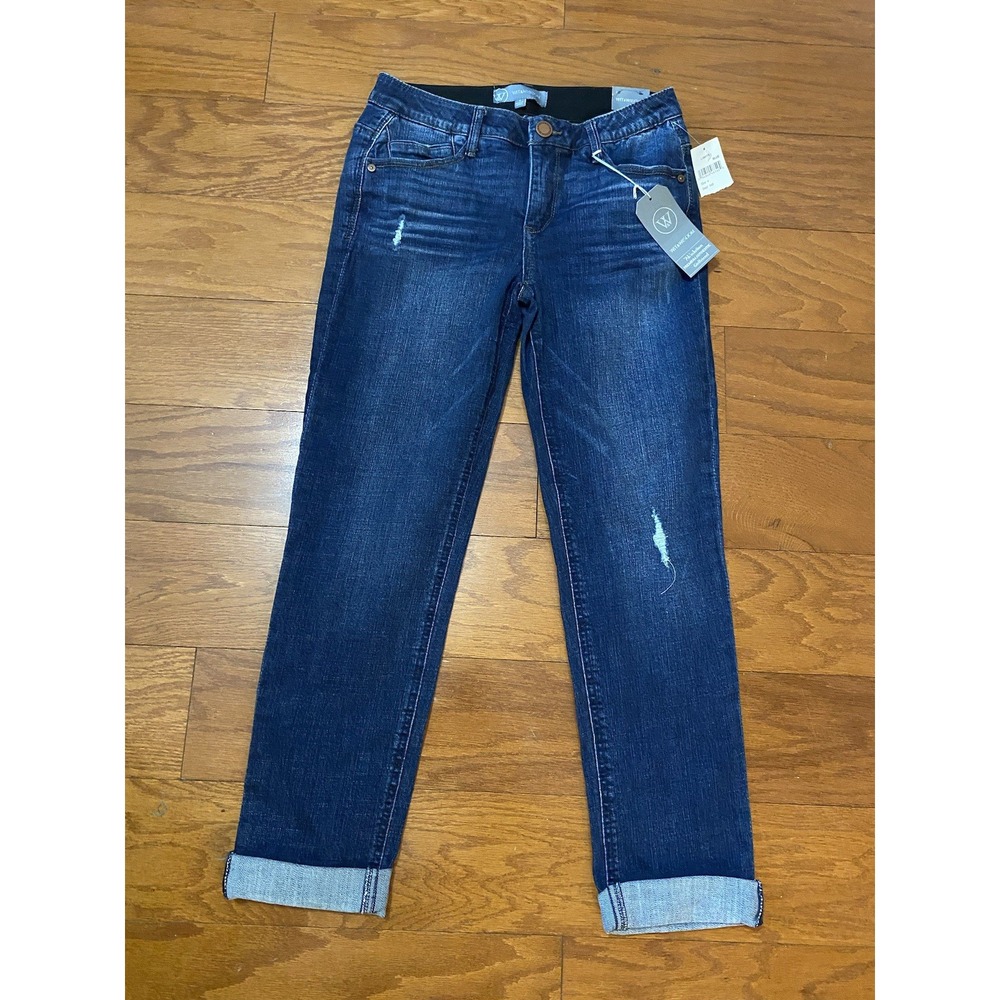 Wit & Wisdom Jeans Blue Premium Authentic Girlfriend Ab Solution 4 New! NWT